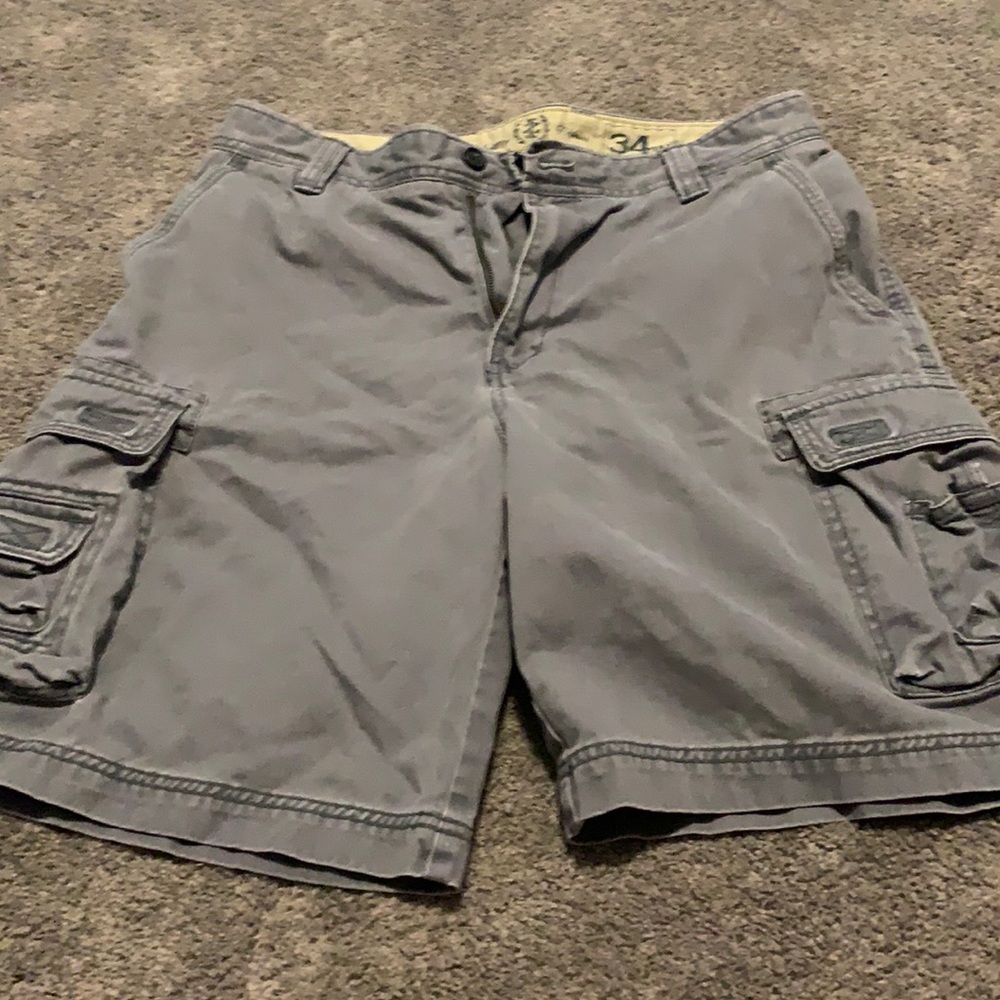 Gray cargo shorts size 34